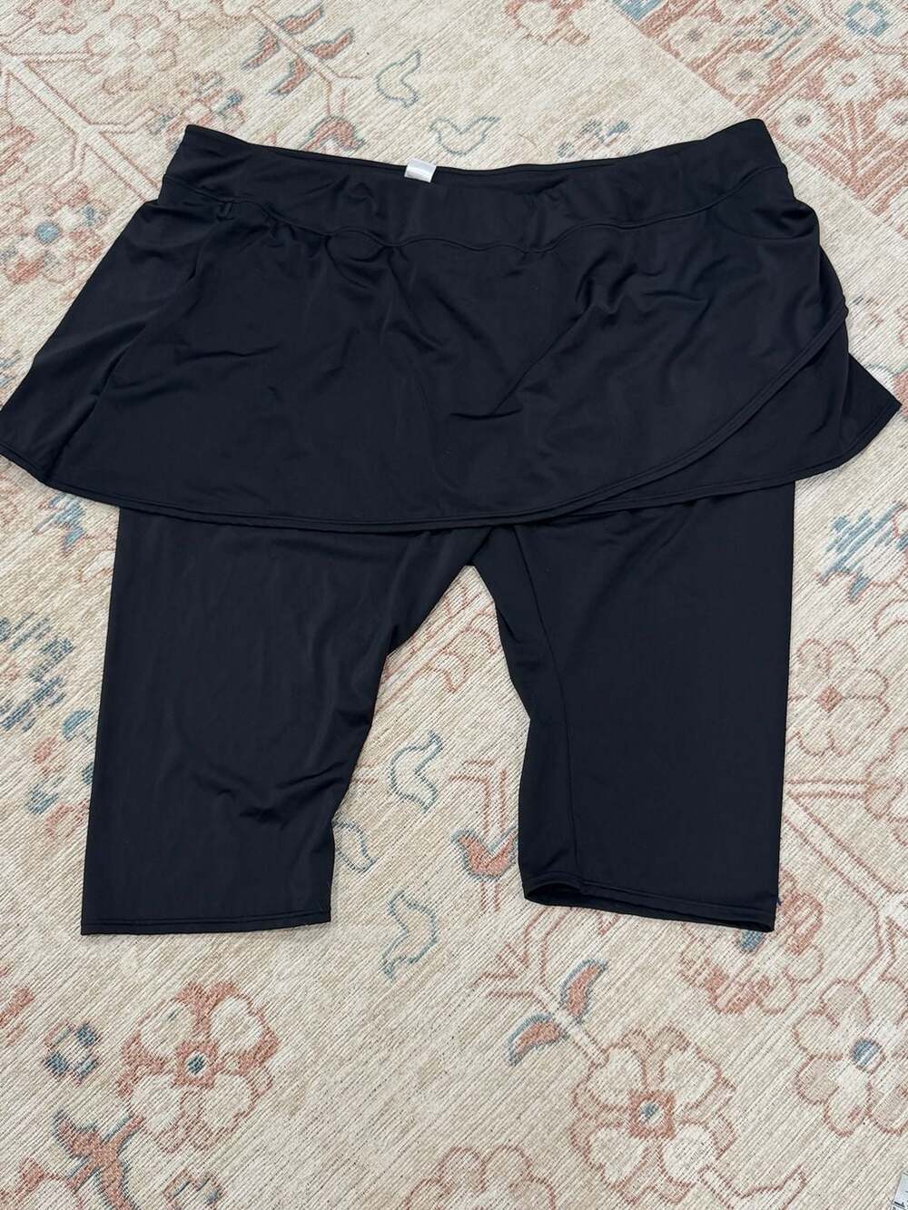 Plus Size Swim Skirt Capri Swim Bottoms UPF Modest Black NWT Size 30